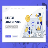 Digital Advertising Illustration Landing Page 