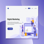 Digital Marketing Flat Concept