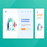 Illustration Landing Page & Onboarding Mobile App