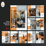 Coworking Space Social Media Kit PSD & AI