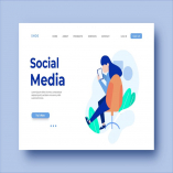 Social Media Landing Page Illustration