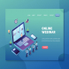 Online Webinar - PSD and AI Vector Landing Page