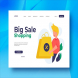 Big Sale Shopping Landing Page Illustration
