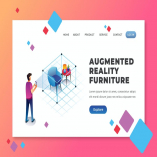 Augmented Reality Furniture - PSD AI Landing Page