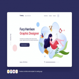 Freelancer activities web template Landing page