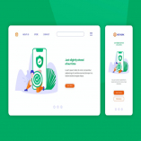 Illustration Landing Page & Onboarding Mobile App