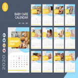 Baby Care Calendar 2020 Calendar - AI, DOC, PSD