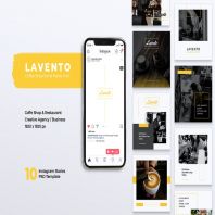 LAVENTO Coffee Shop Instagram & Facebook Post