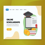 Online Scholarships - XD PSD AI Landing Paga