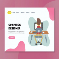 Graphic Designer - XD PSD AI Vector Landing Page