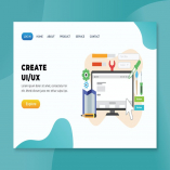 Create UI and UX - XD PSD AI Vector Landing Page