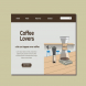 Coffee Lovers Landing Page Illustration