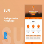 SUN - One Page Creative Portfolio PSD Template