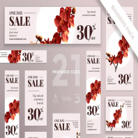 Cosmetics Sales Banner Pack Template