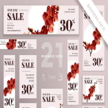 Cosmetics Sales Banner Pack Template