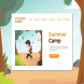 Summer Camp Landing Page Illustration