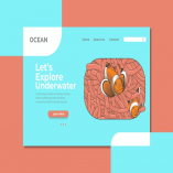 Explore Underwater Landing Page Illustration