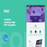 POD - Creative Landing Page PSD Template