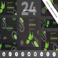 Tropical Party Social Media Pack Template