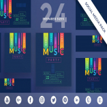 Music Party Social Media Pack Template