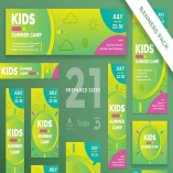 Kids Summer Camp Banner Pack Template