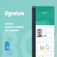 Signature - Creative Resume & Portfolio PSD Templa