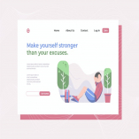 Make yourself stronger Landing Page Illustration