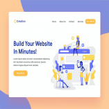 Website Builder Hosting Landing Page Illustration