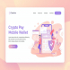 Crypto Pay Mobile, Currency Wallet Landing Page