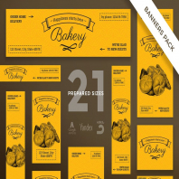Bakery Food Banner Pack Template