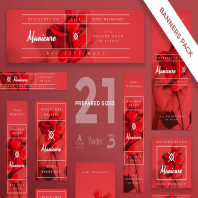 Manicure Nails Banner Pack Template