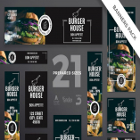 Burger Restaurant Banner Pack Template