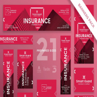 Insurance Company Banner Pack Template
