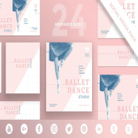 Dance Studio Social Media Pack Template