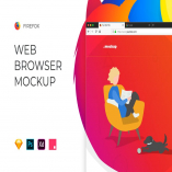 Firefox Browser Window – Website Mockup