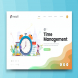 Time Management Web PSD and AI Vector Template