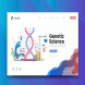 Genetic Science Web PSD and AI Vector Template