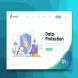 Data Protection Web PSD and AI Vector Template