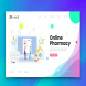 Online Pharmacy Web PSD and AI Vector Template