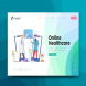 Online Healthcare Web PSD and AI Vector Template