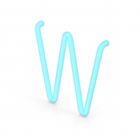 Neon Letter W