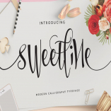 Sweetline Beautiful Script Font Wedding