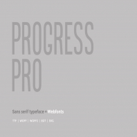 Progress pro - Modern Typeface + WebFont