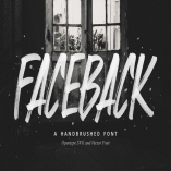 Faceback - SVG Brush Font