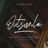 Outsmile   Signature Font