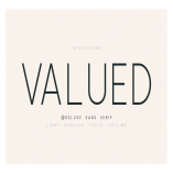 Valued - A Deluxu Sans Serif Family