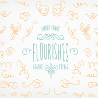 Amorie Font Elements - Flourishes