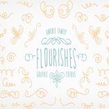 Amorie Font Elements - Flourishes