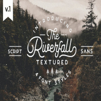 Riverfall Rounded Textured Typeface 