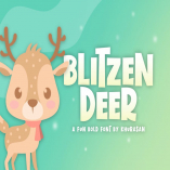 Blitzen Deer Font